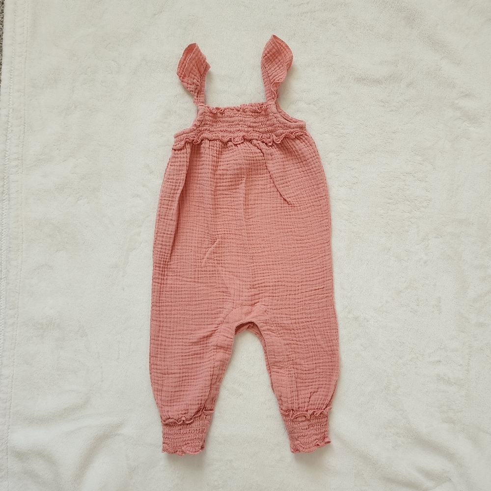Modern Moments Flutter Sleeve Gauze Rompers - Picture 2 of 4